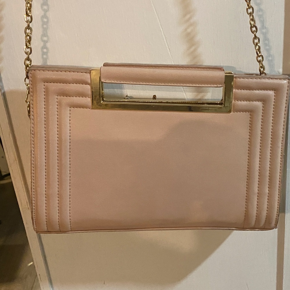 Madison West Pink Crossbody Bag with Gold Accents - Picture 2 of 7
